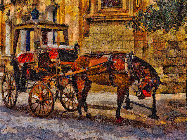 Horse and coach for Blog